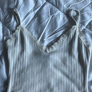 Lace trim Ribber Bodysuit